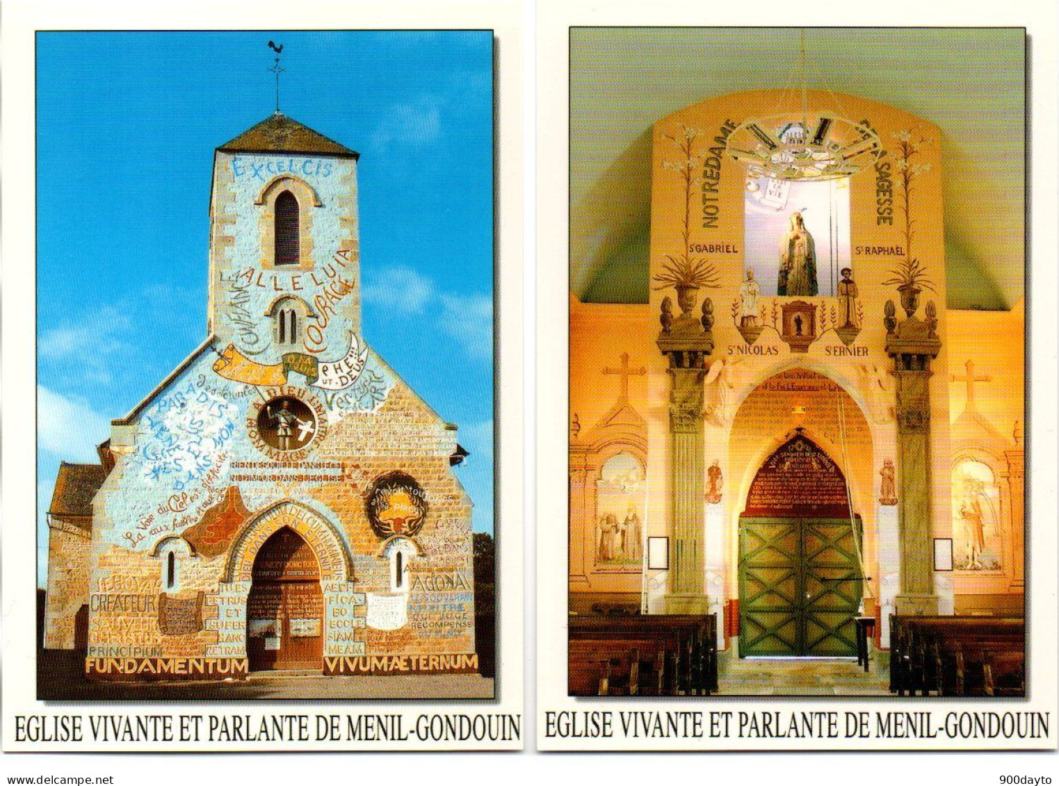 Lot De 5 CP. MENIL-GONDOUIN. Eglise Vivante Et Parlante. - Autres & Non Classés