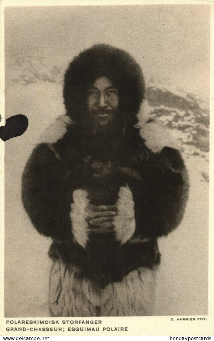 Denmark, GREENLAND GRØNLAND, Polar Eskimo, Great Hunter (1931) Postcard - Groenland