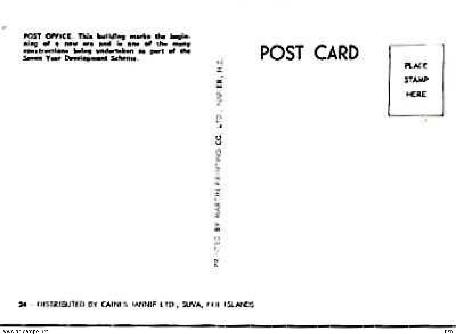 Fiji ** & Postal, Post Office Building, Ed. Caines Jannif Ltd (24) - Autres & Non Classés