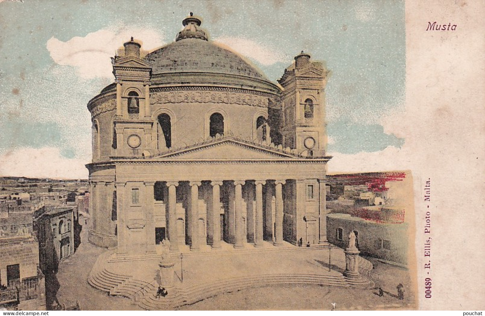 AA+ 128- MOSTA , MALTE - DOME DE MOSTA - THE ROTUNDA - CARTE COLORISEE - Malta