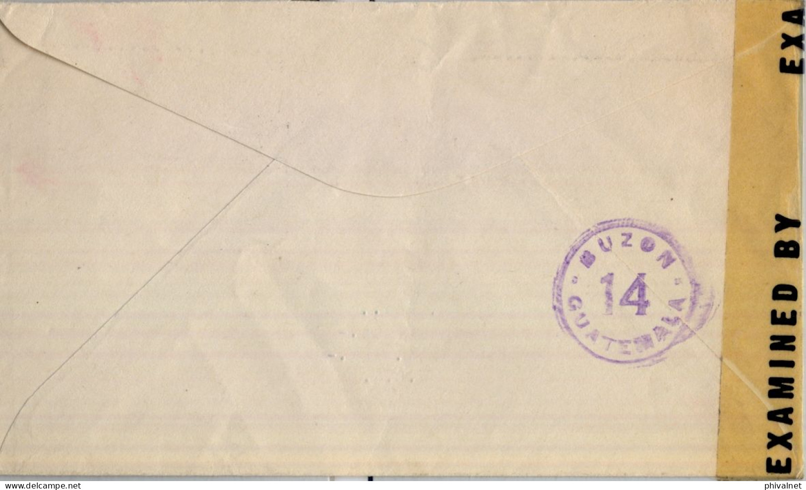 1945 GUATEMALA - MILWAUKEE , SOBRE CIRCULADO , CENSURA , UNIÓN FARMACEUTICA " MAYORGA " , BUZÓN 14 - Guatemala