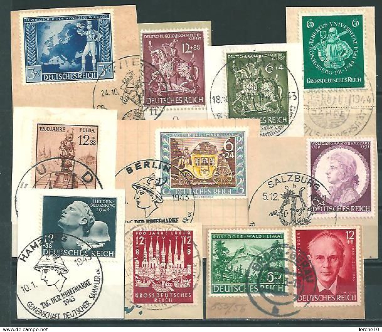3. Reich Briefstücke    (0308) - Used Stamps