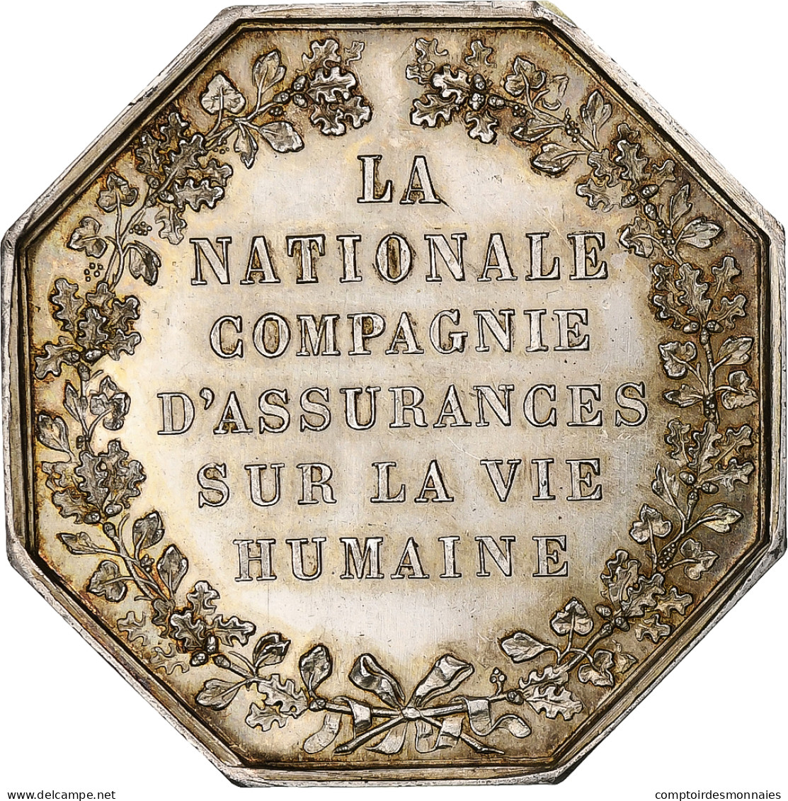 France, Jeton, Assurances La Nationale Vie, 1830, Argent, Desnoyers, SUP+ - Autres & Non Classés
