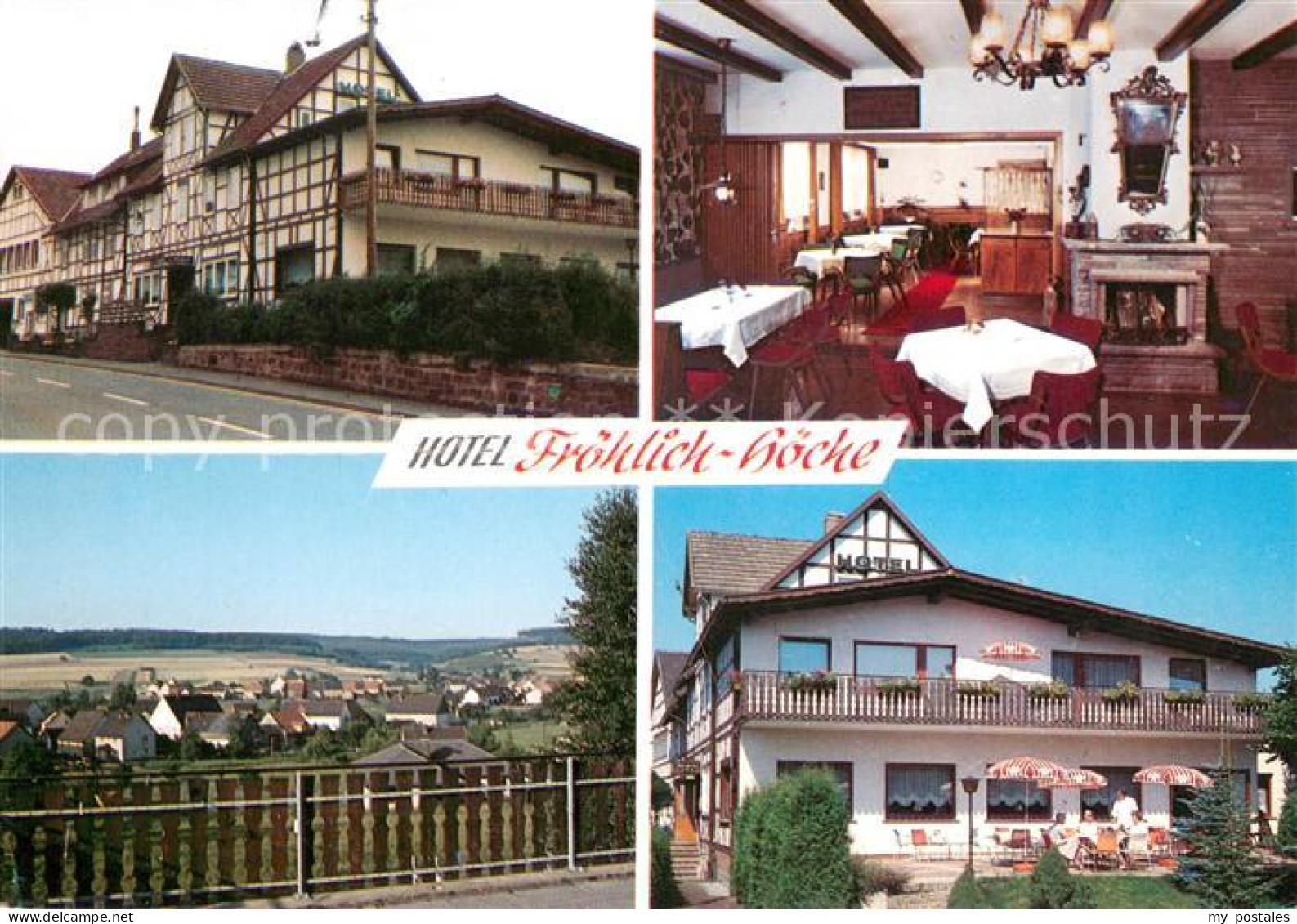 73647935 Uslar Solling Hotel Froehlich Hoeche Gaststube Terrasse Panorama Uslar  - Uslar