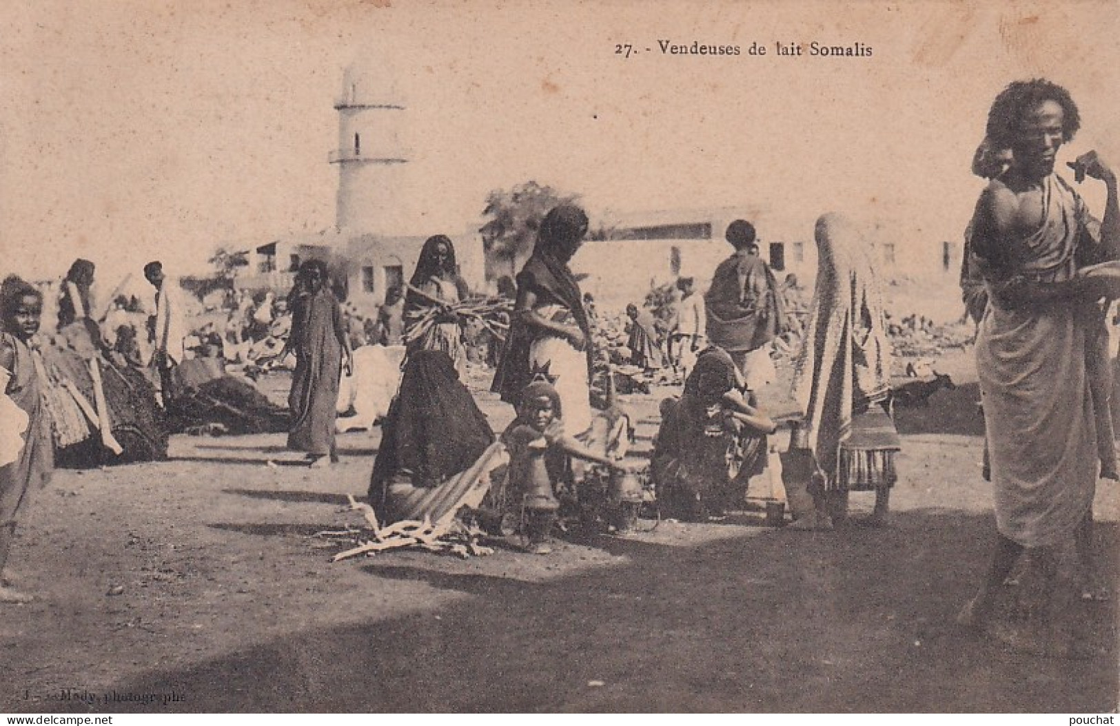 AA+ 131- VENDEUSES DE LAIT SOMALIS - OBLITERATION DJIBOUTI 1913 - Djibouti