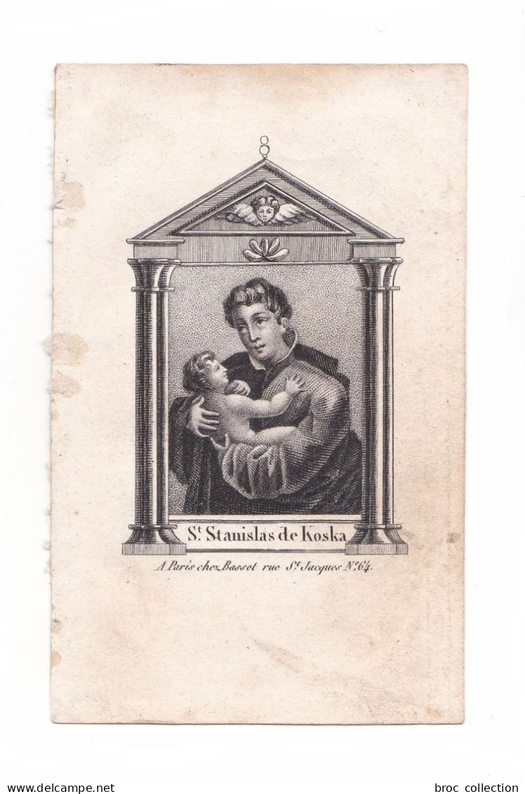 Saint Stanislas De Koska, Kostka, Gravure, éd. Basset N° 64 - Devotion Images