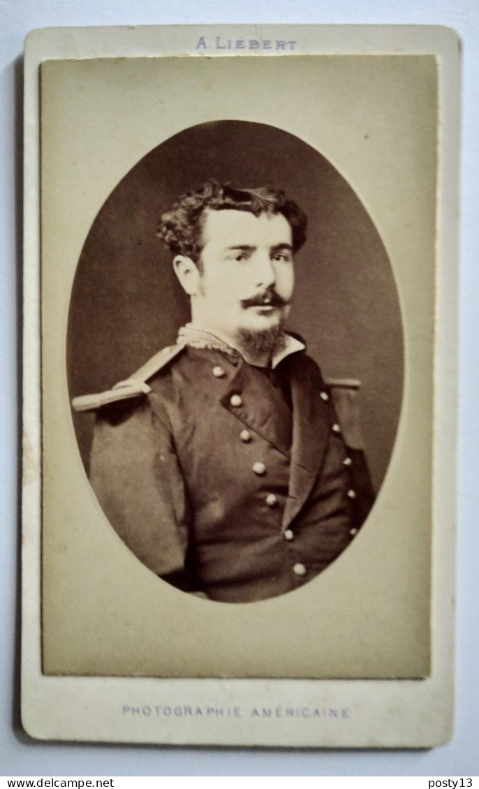 CDV Enseigne De Vaisseau, Officier De Marine Militaire - Circa 1870 - Photo Liebert, Paris TBE - Krieg, Militär