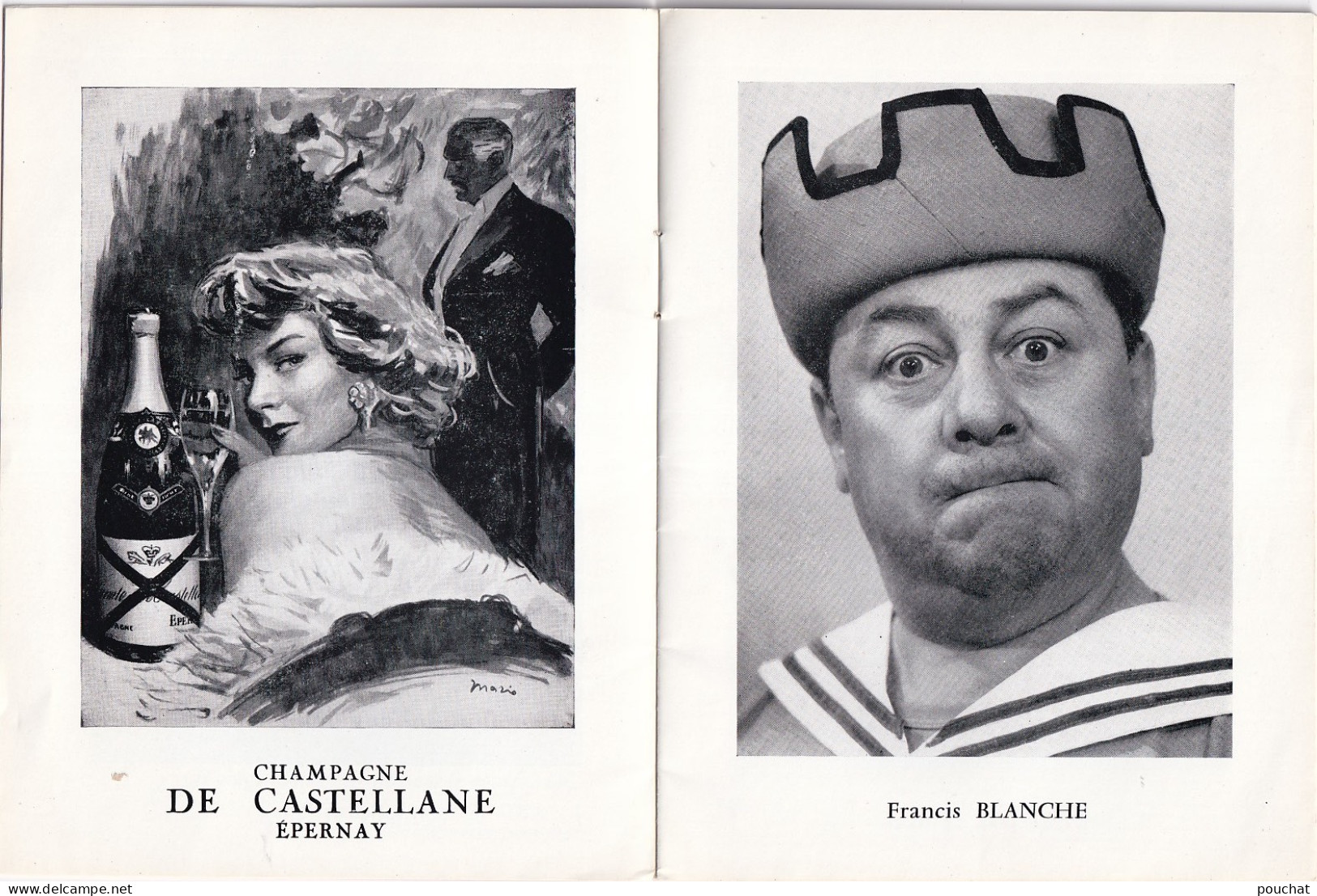 AA+ 132- LIVRET PIECE " LES ESCARGOTS MEURENT DEBOUT " DE F. BLANCHE THEATRE FONTAINE , PARIS - COMEDIENS ET PUBLICITES  - Theater