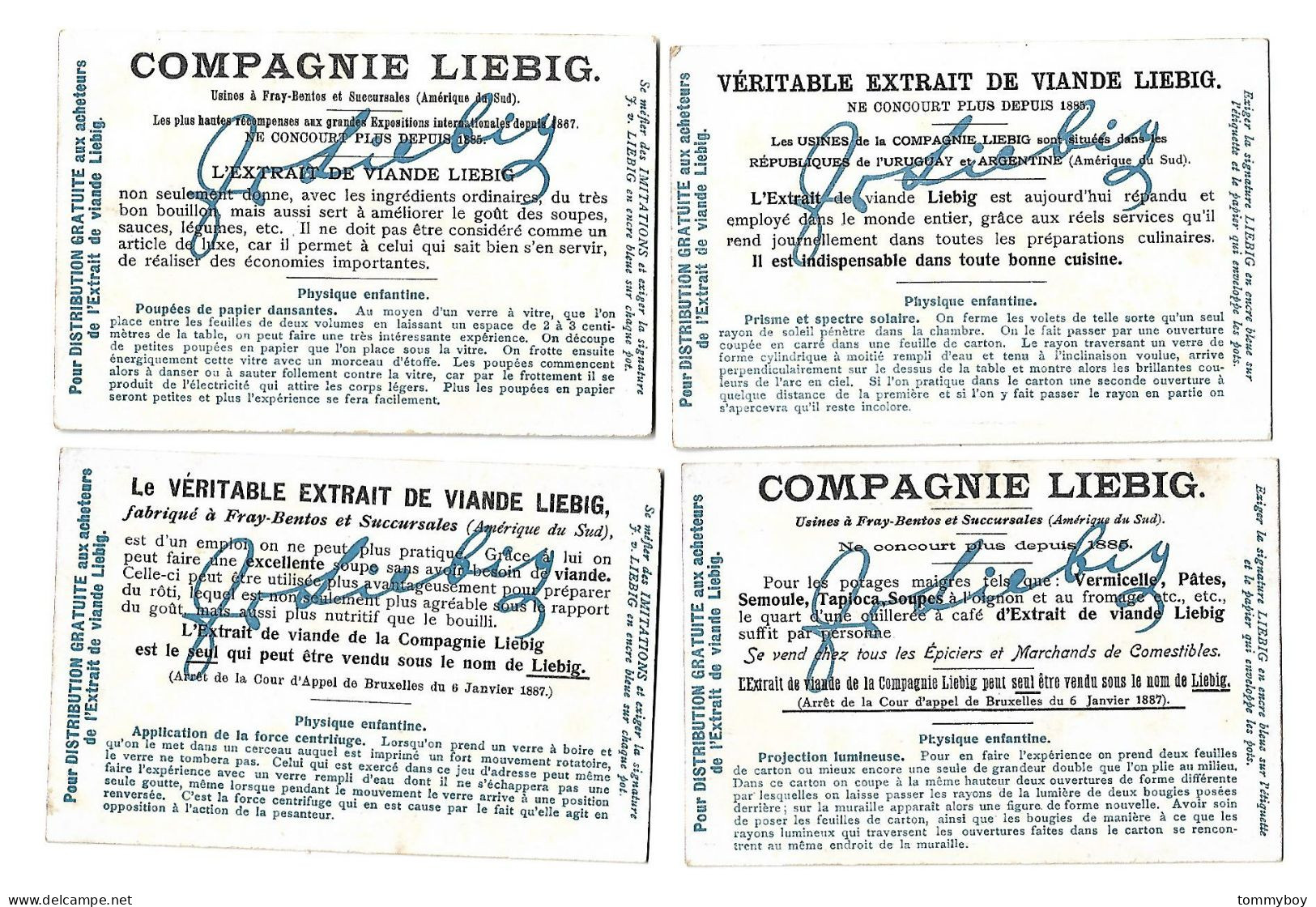 S 777, Liebig 6 Cards, Physique Enfantine (ref B21) - Liebig