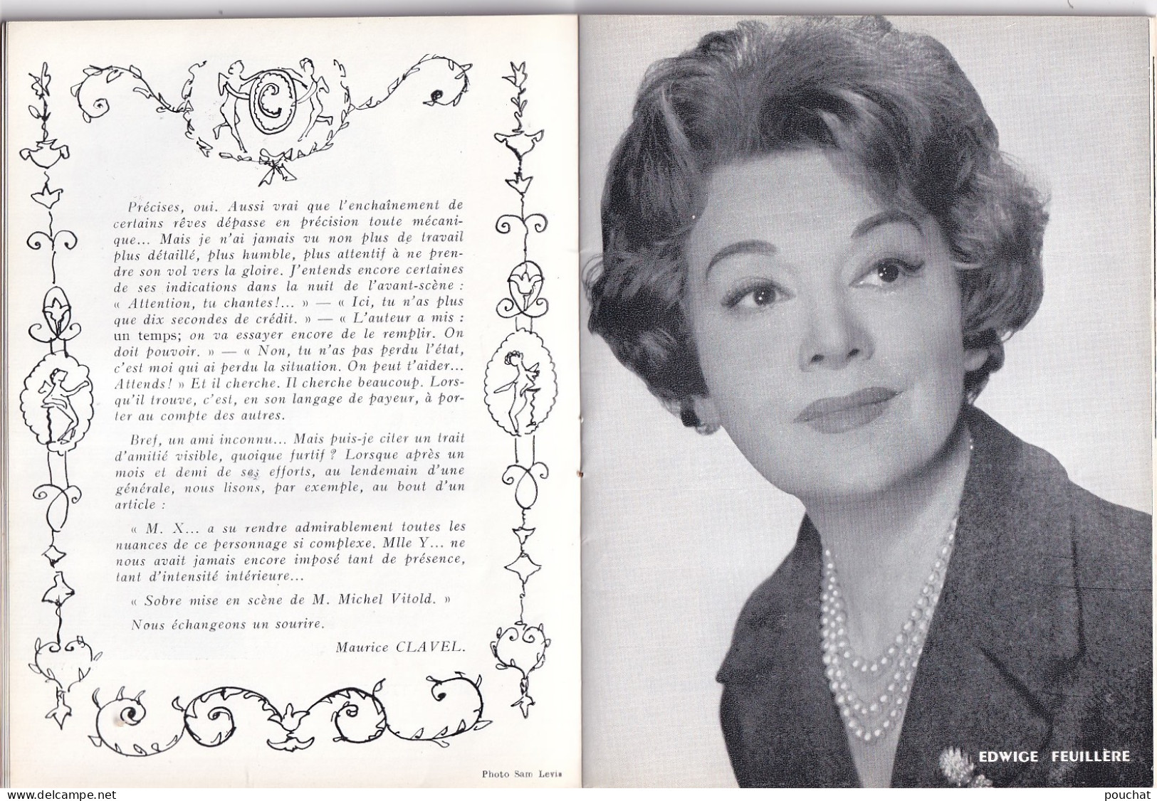 AA+ 132- LIVRET THEATRE SARAH BERNHARDT , PARIS - " CONSTANCE " - COMEDIENS , AUTEURS ET PUBLICITES 