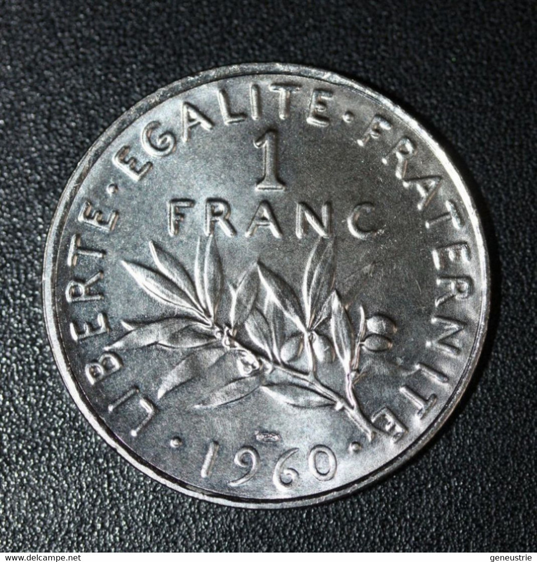 Curiosité ! Pièce De 1 Franc 1960 De 34mm Uniface ! Module écu (Frappe Récente Monnaie De Paris) - Sonstige & Ohne Zuordnung
