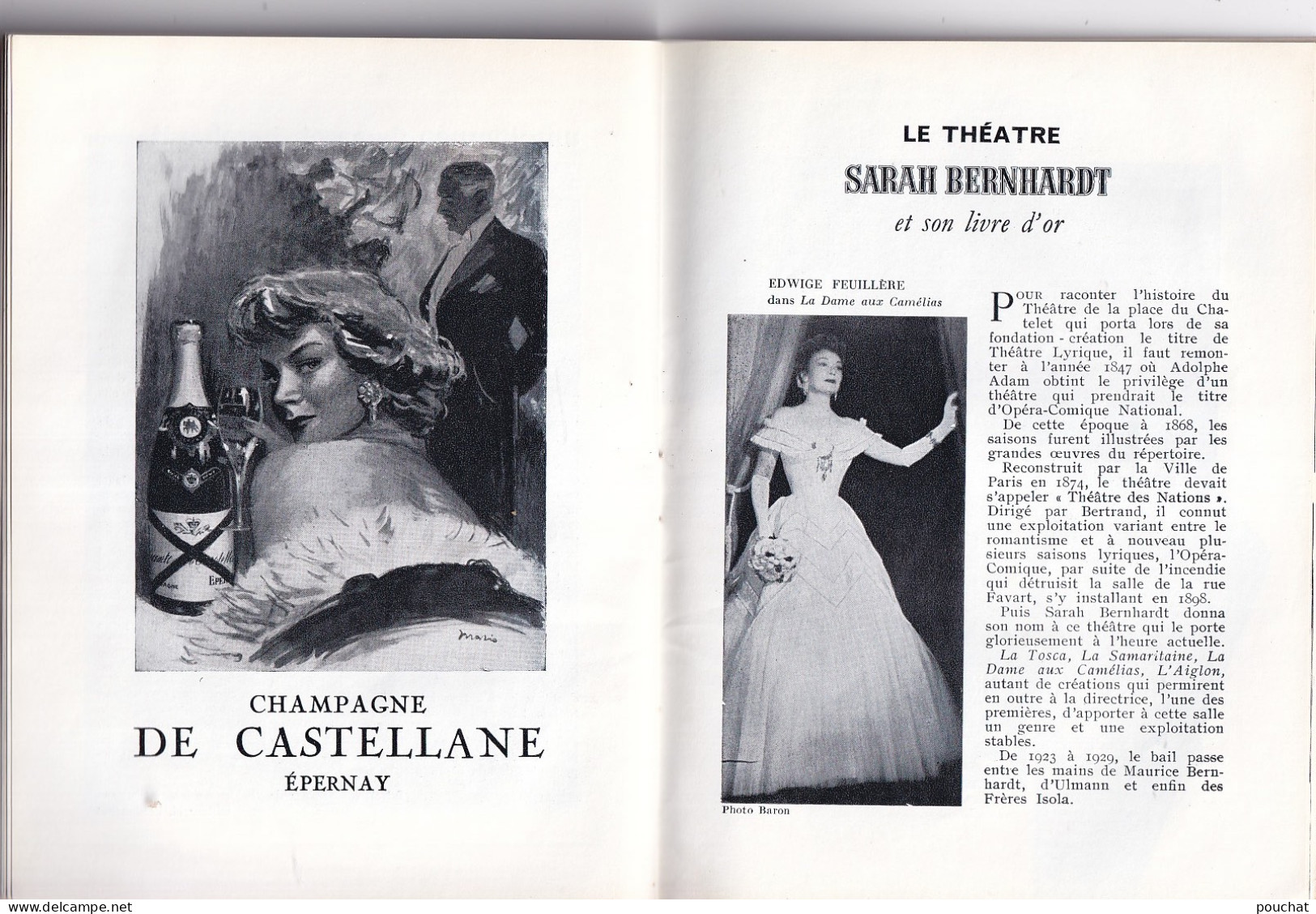 AA+ 132- LIVRET THEATRE SARAH BERNHARDT , PARIS - " LES PETITS RENARDS " - COMEDIENS ET PUBLICITES 