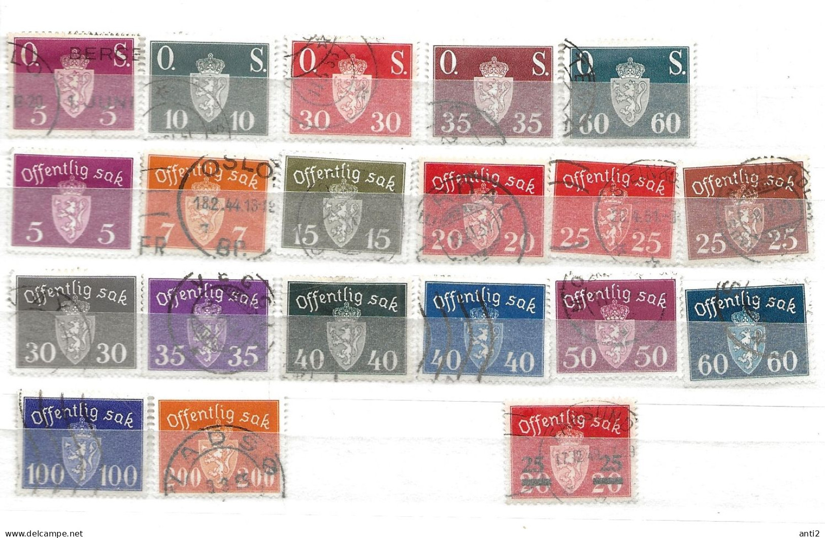 Norway Small Collectionused Stamps,  Over 200 Different Stamps Many Sets, Cancelled Stamps - Collezioni