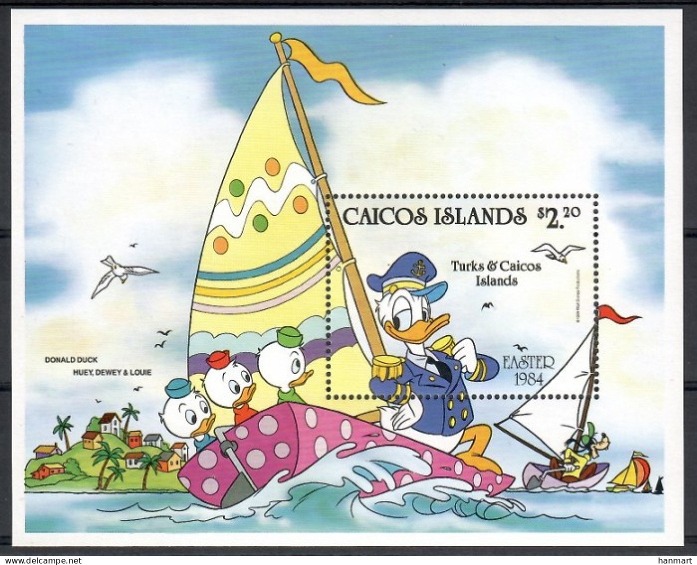 Caicos Islands 1984 Mi Block 5 MNH  (ZS2 CICbl5) - Verhalen, Fabels En Legenden