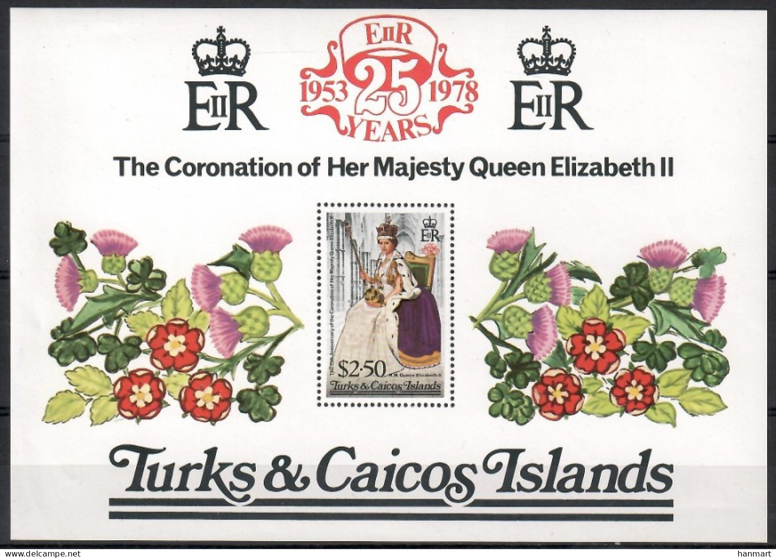 Turks And Caicos Islands 1978 Mi Block 10 MNH  (ZS2 TKIbl10) - Minéraux