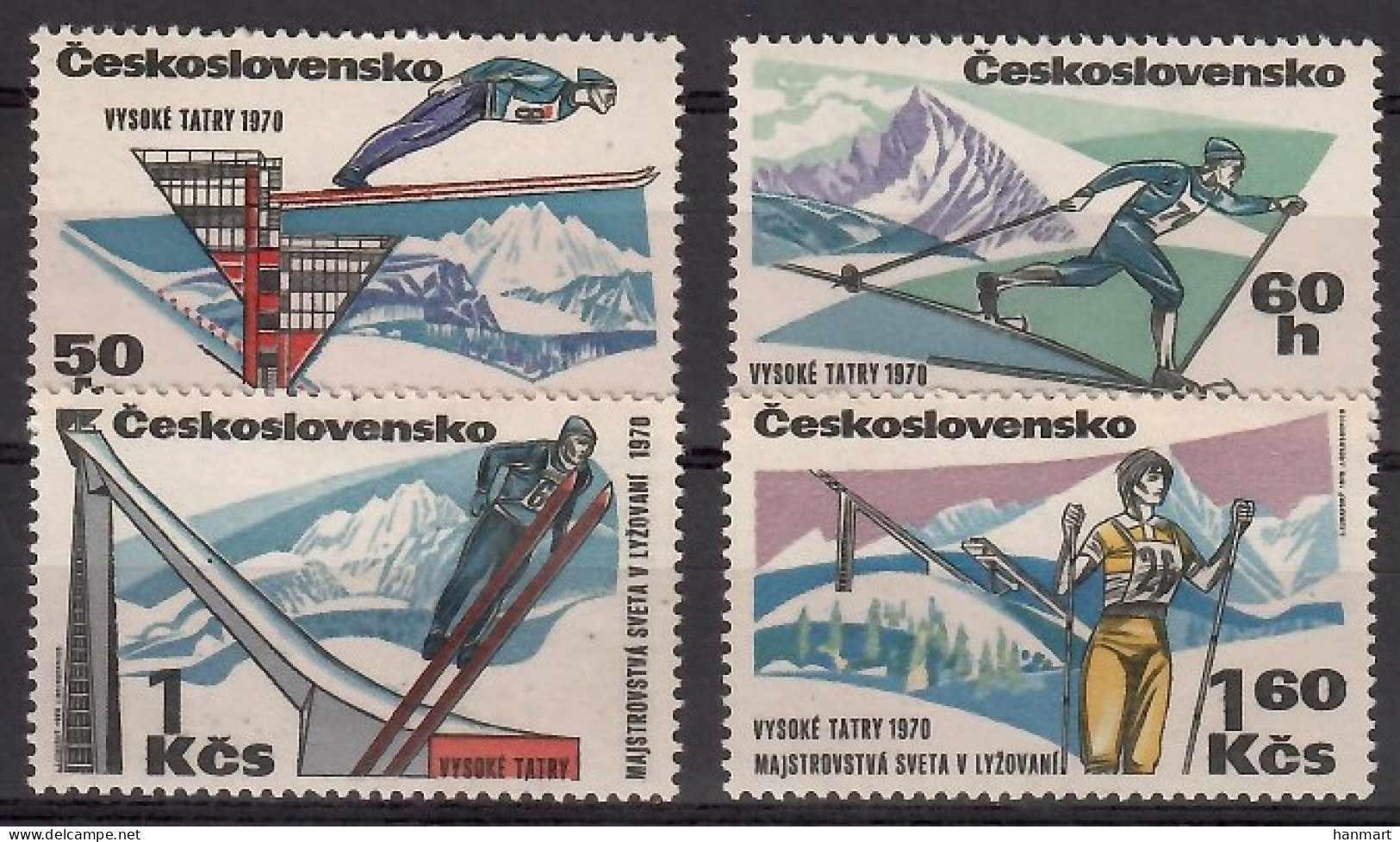 Czechoslovakia 1970 Mi 1916-1919 MNH  (ZE4 CSK1916-1919) - Wintersport (Sonstige)