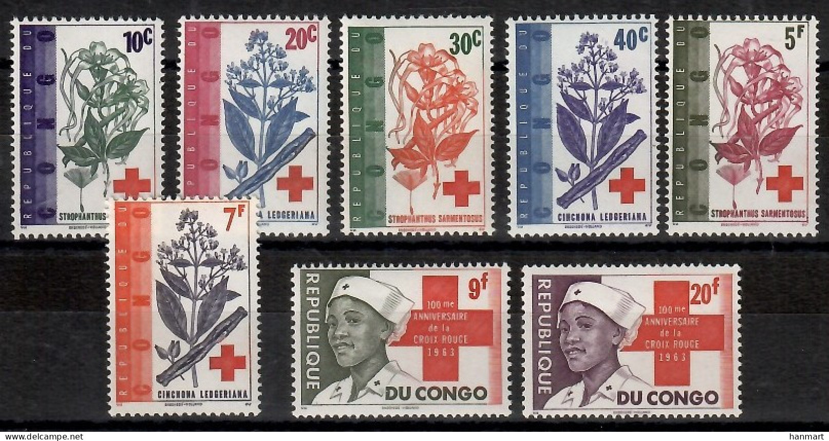 Congo, Democratic Republic (Kinshasa) 1963 Mi 119-126 MNH  (ZS6 ZRE119-126) - Medizin