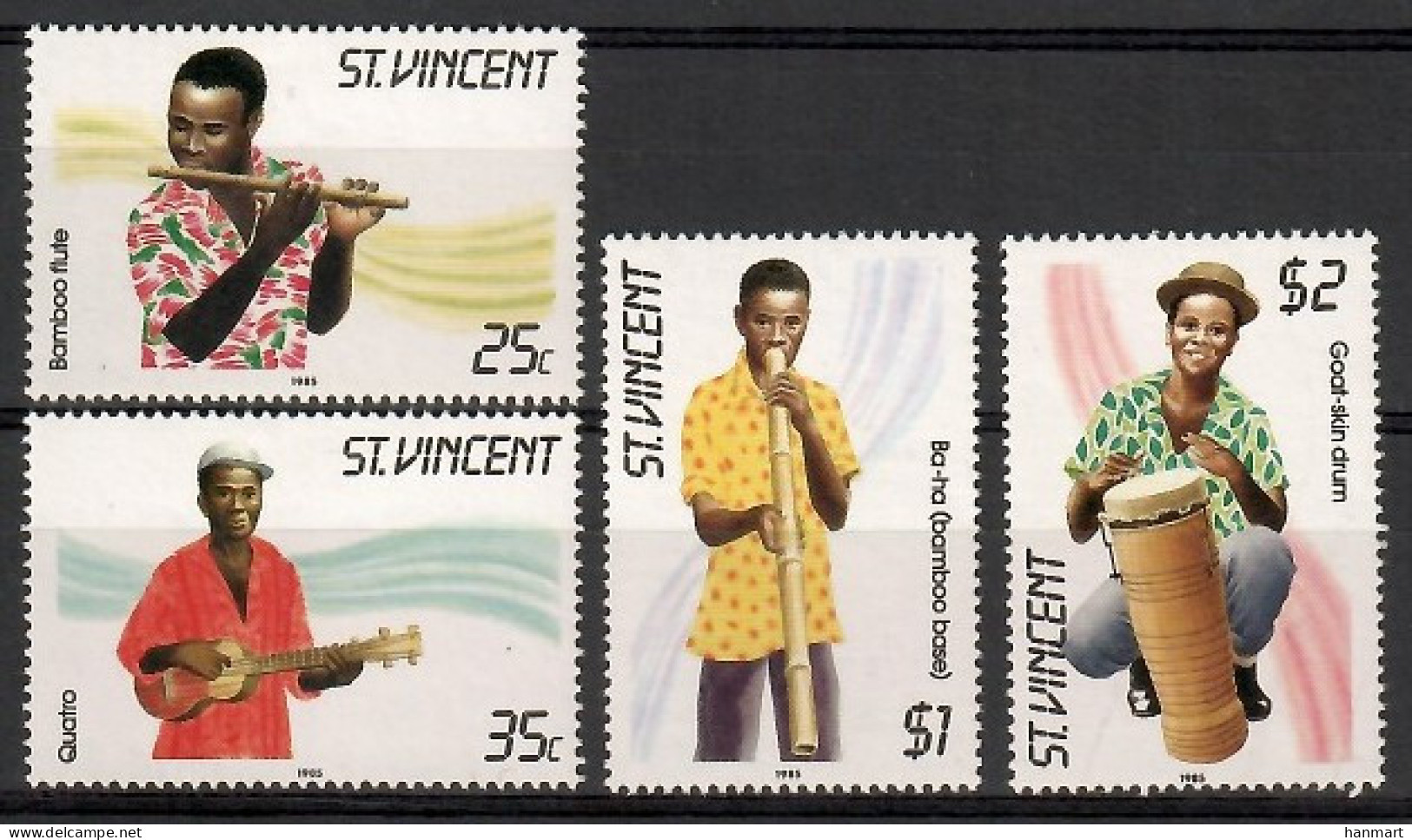 Grenadines Of St. Vincent 1985 Mi 844-847 MNH  (ZS2 SVN844-847) - Musique