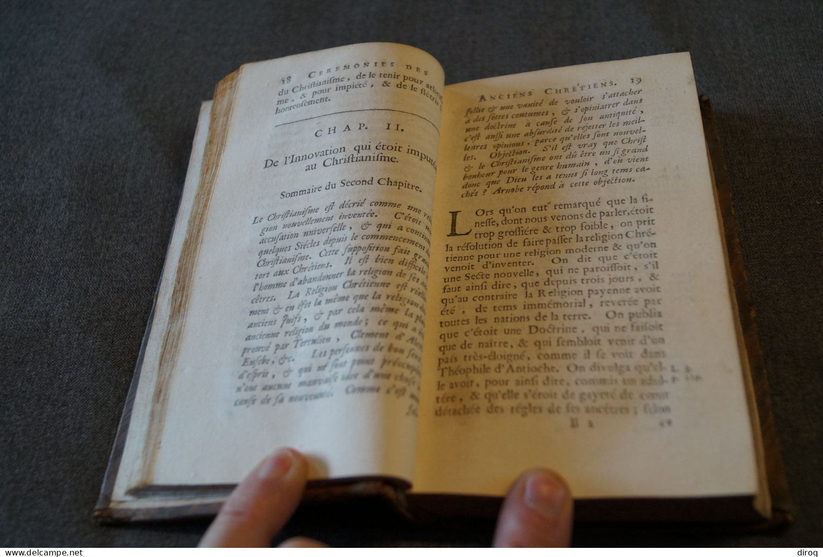RARE,1711,la religion des Anciens chrétiens,Amsterdam,Laques Desbordes,Guillaume Cave,400 pages,17/10Cm
