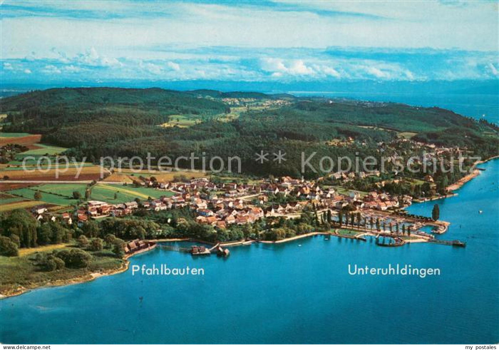 73647345 Unteruhldingen Bodensee Fliegeraufnahme Mit Pfahlbauten  - Other & Unclassified