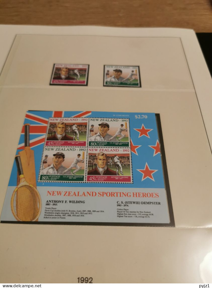 1992 MNH New Zealand According To Lindner-T Album Postfris** - Annate Complete