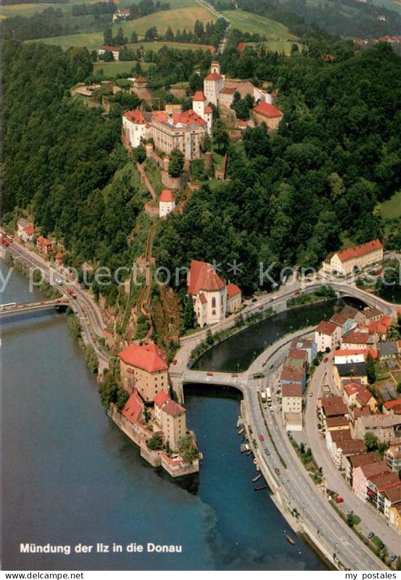 73647265 Passau Muendung Der Ilz In Die Donau Veste Oberhaus Wasserburg Niederha - Passau