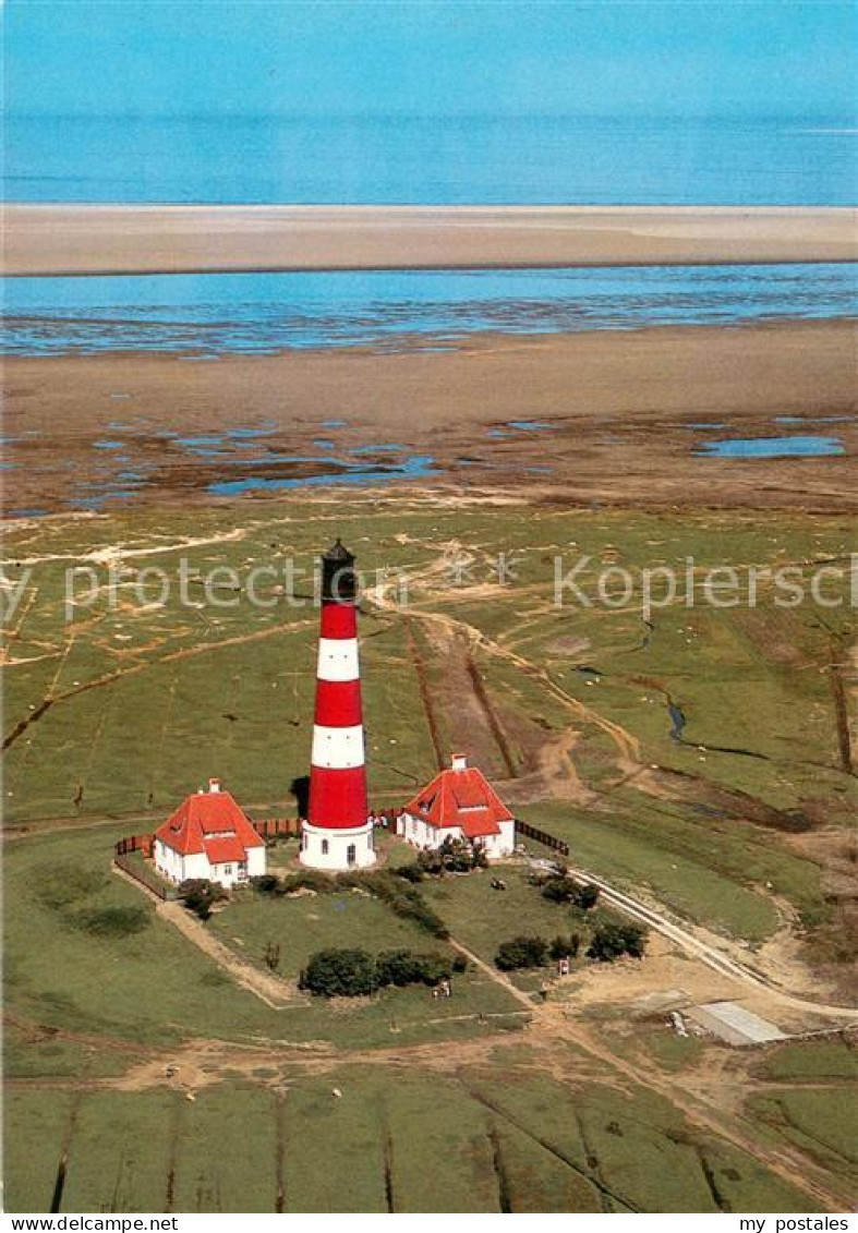 73647241 Eiderstedt Halbinsel Westerhever Leuchtturm Fliegeraufnahme Eiderstedt - Sonstige & Ohne Zuordnung