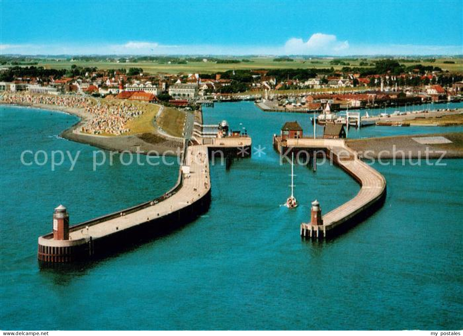 73647238 Buesum Nordseebad Hafen Fliegeraufnahme Buesum Nordseebad - Büsum