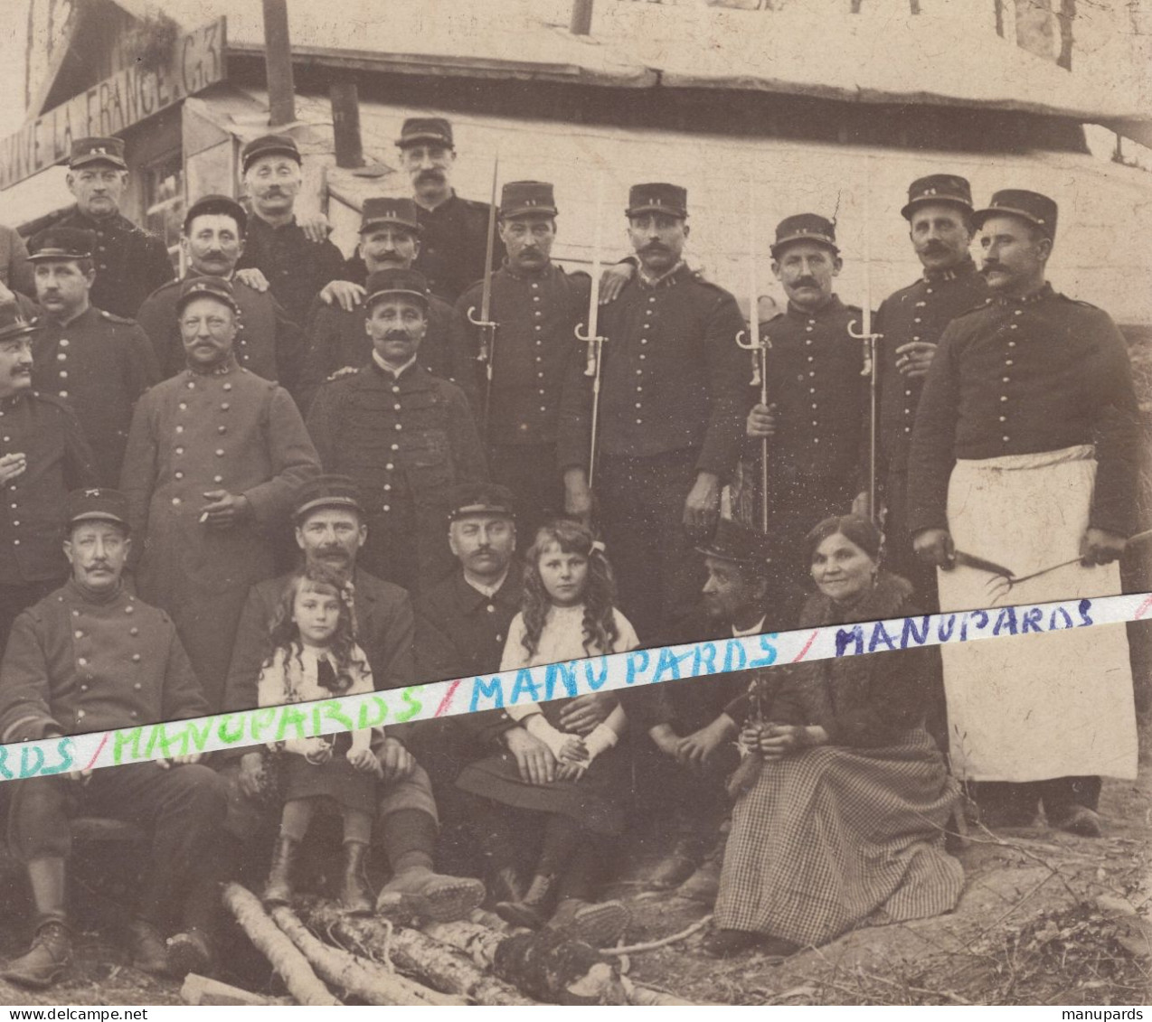 REGNEVELLE / CARTE PHOTO / 1915 / POSTE GVC / 43e RIT ( EPINAL )/ REGIMENT INFANTERIE TERRITORIALE / MILITAIRES / POILUS