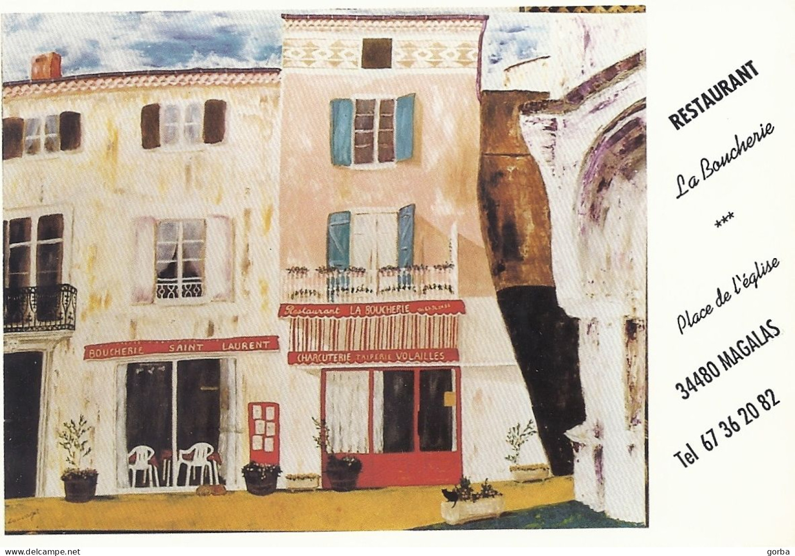 *CPM - 34 MAGALAS -  Restaurant " LA BOUCHERIE" Spécialités De Viandes - Peinture De T.SAUVAGET - Sonstige & Ohne Zuordnung