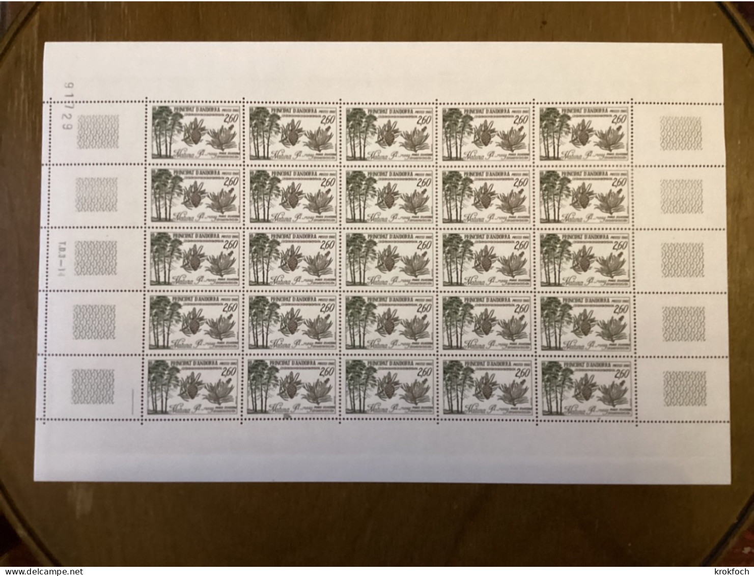 Andorre YT 307 - Pin Sylvestre Arbre - Feuille De 25 - Unused Stamps