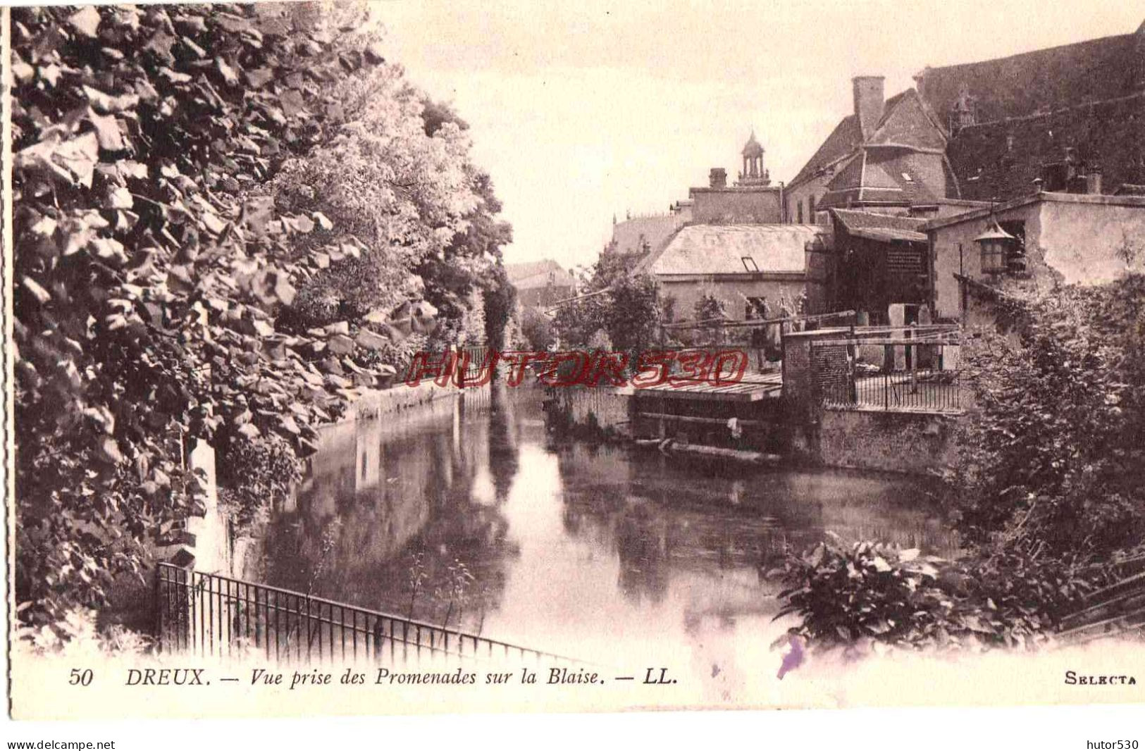 CPA DREUX - VUE PRISE DES PROMENADES SUR LA BLAISE - Dreux