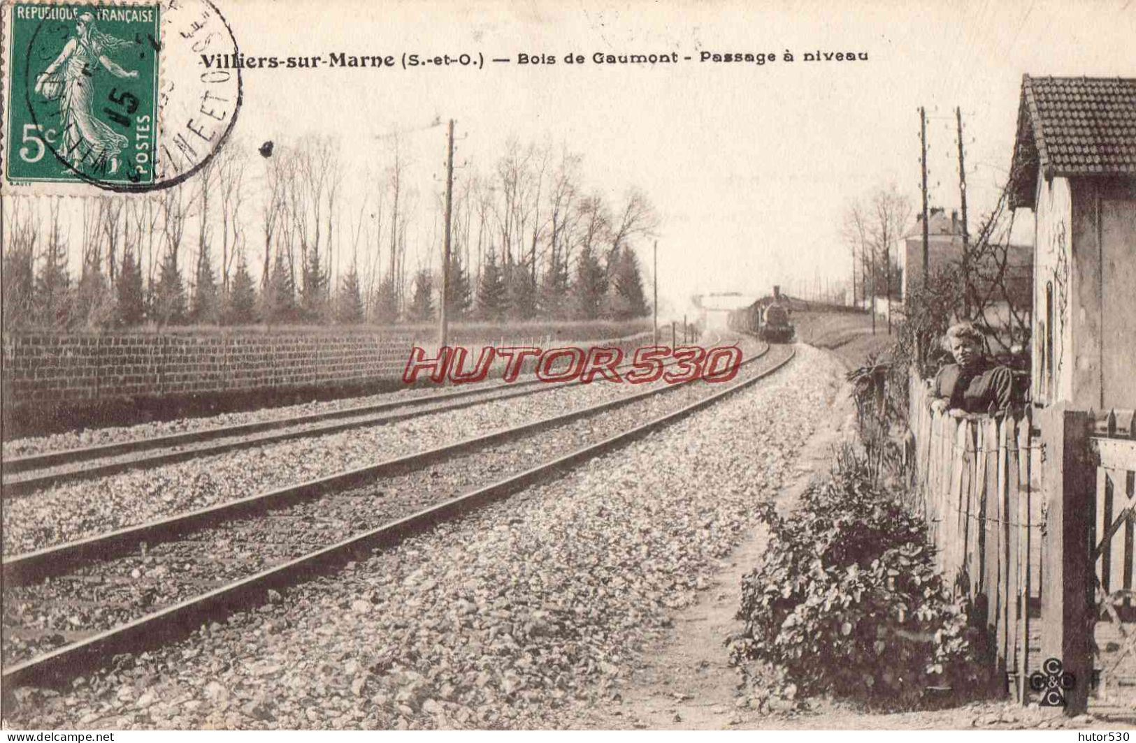 CPA VILLIERS SUR MARNE - BOIS DE GAUMONT - PASSAGE A NIVEAU - Villiers Sur Marne