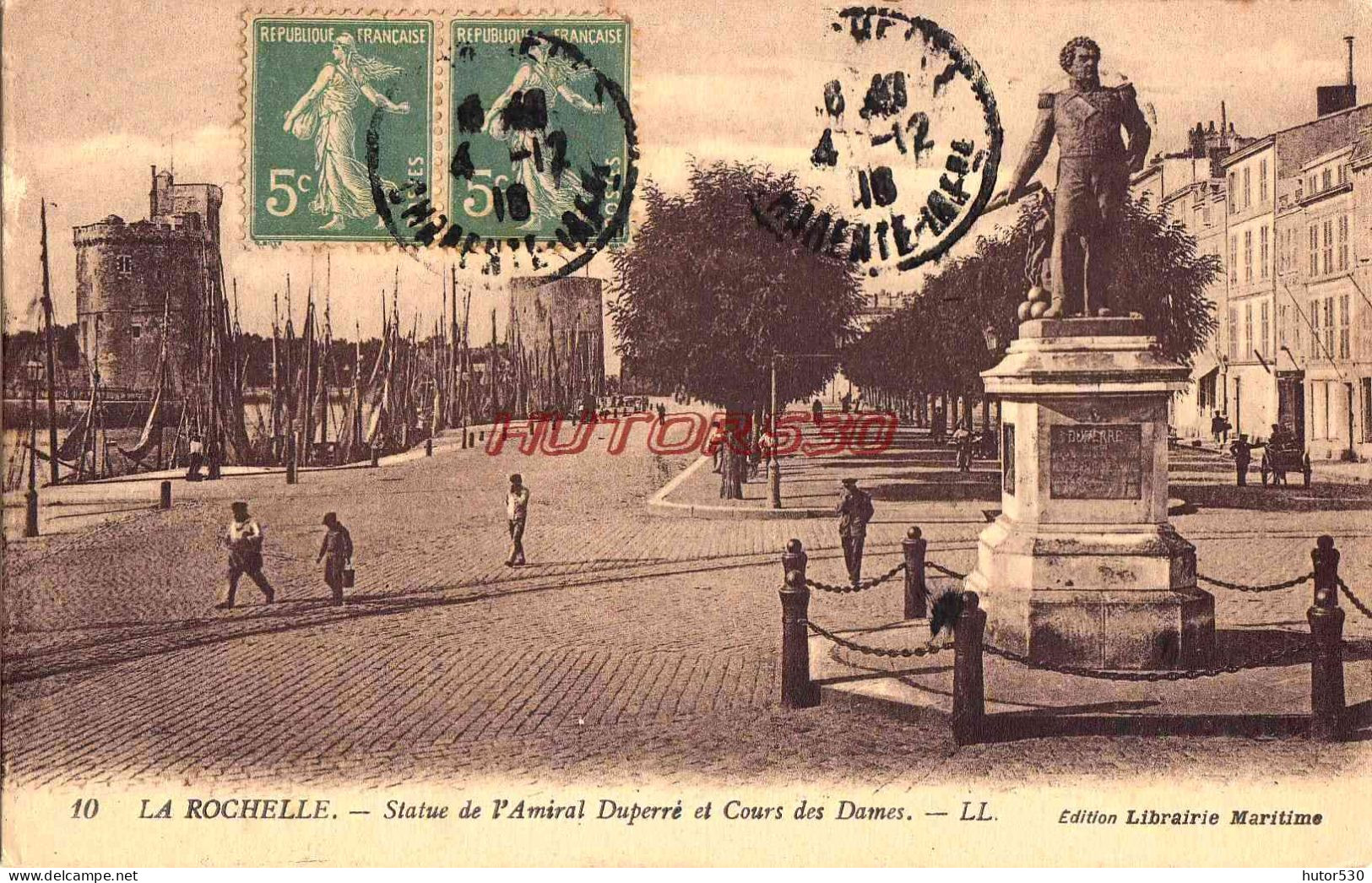 CPA LA ROCHELLE - STATUE DE L'AMIRAL DUPERRE - La Rochelle