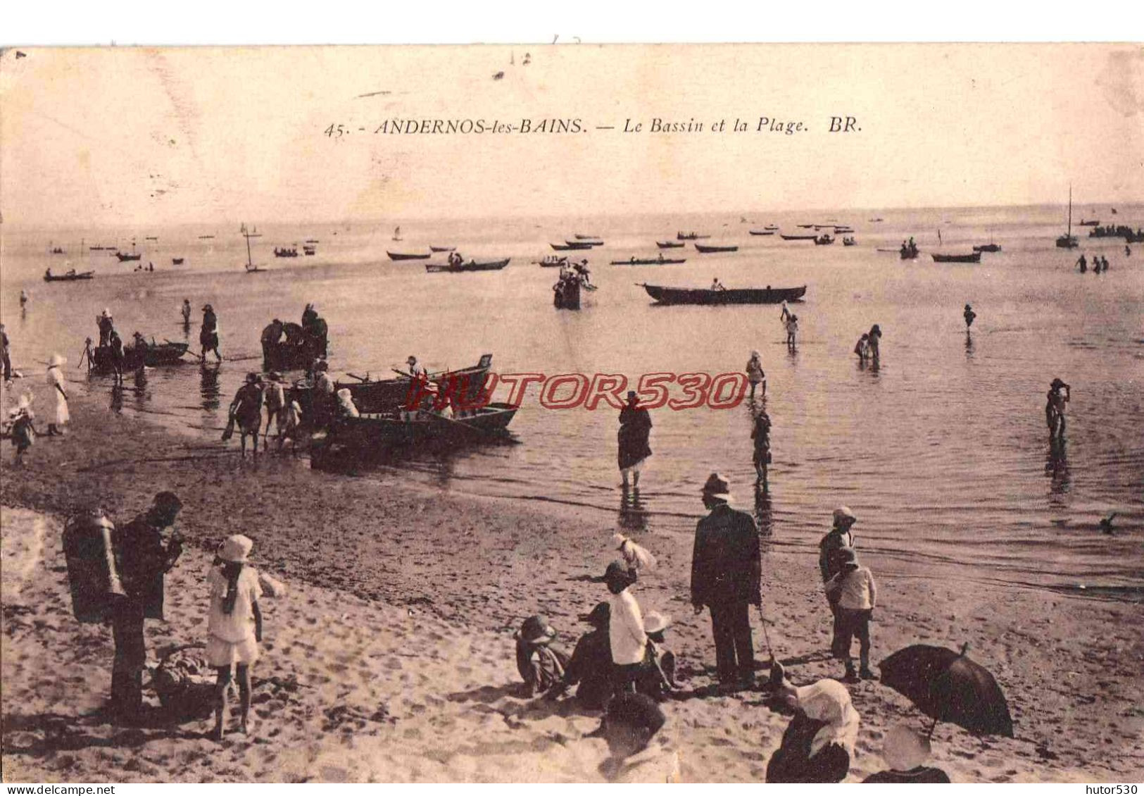 CPA ANDERNOS LES BAINS - LE BASSIN ET LA PLAGE - Andernos-les-Bains