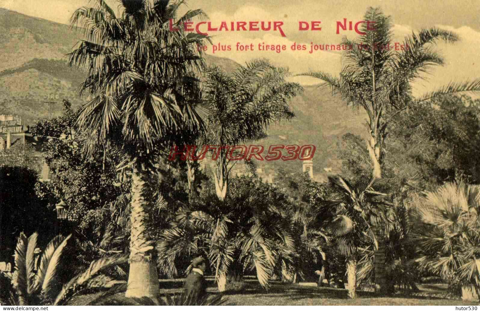 CPSM MONTE CARLO - LES JARDINS - PUB: L'ECLAIREUR DE NICE - Andere & Zonder Classificatie