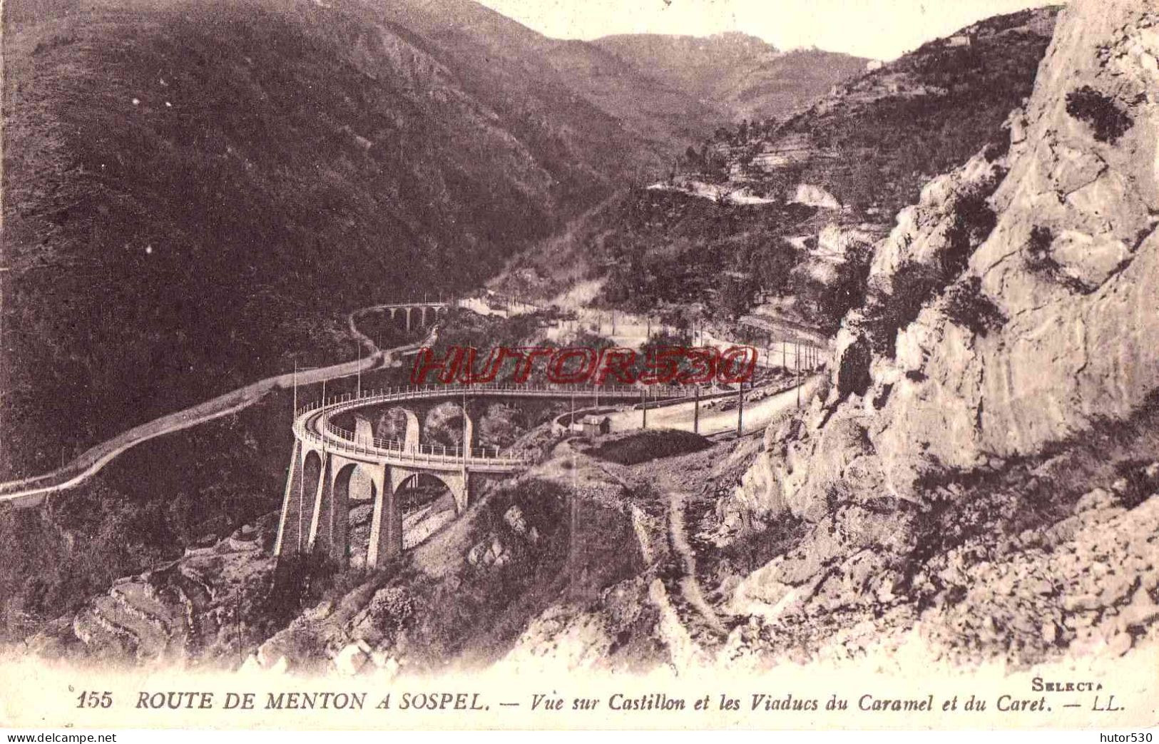 CPA SOSPEL - ROUTE DE MENTON - Sospel