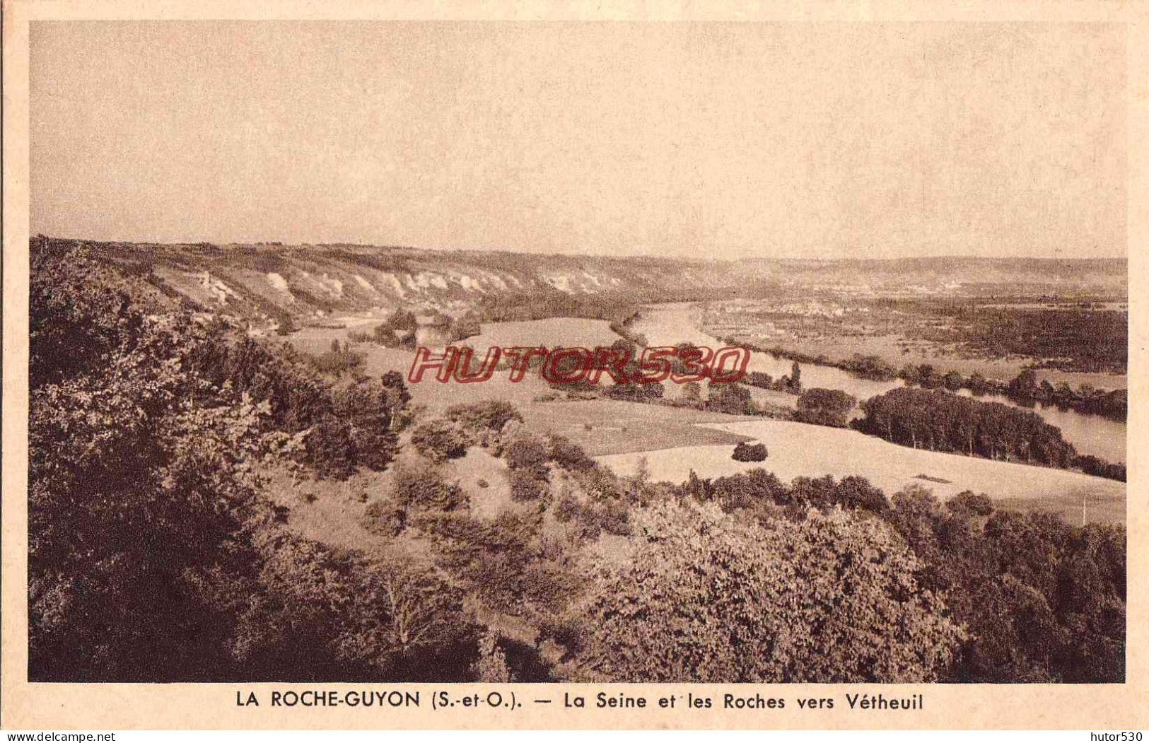 CPA LA ROCHE GUYON - VERS VETHEUIL - La Roche Guyon