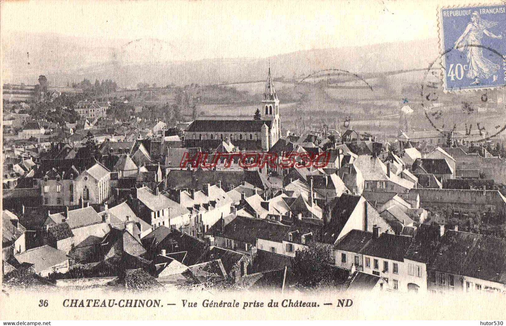 CPA CHATEAU CHINON - VUE GENERALE - Chateau Chinon