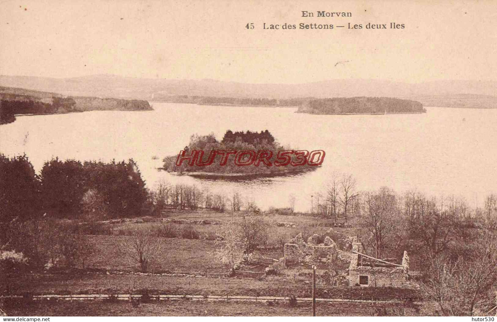 CPA MORVAN - LAC DES SETTONS - LES DEUX ILES - Other & Unclassified