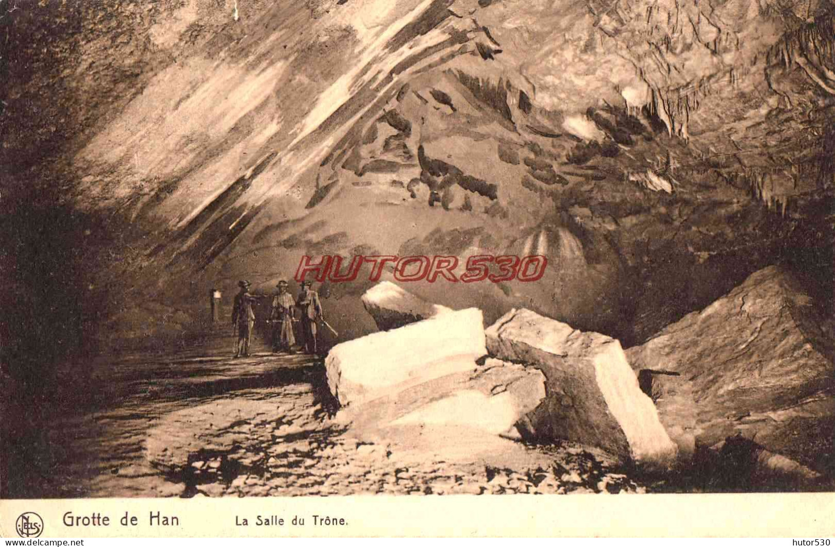 CPA GROTTE DE HAN - LA SALLE DU TRONE - Otros & Sin Clasificación