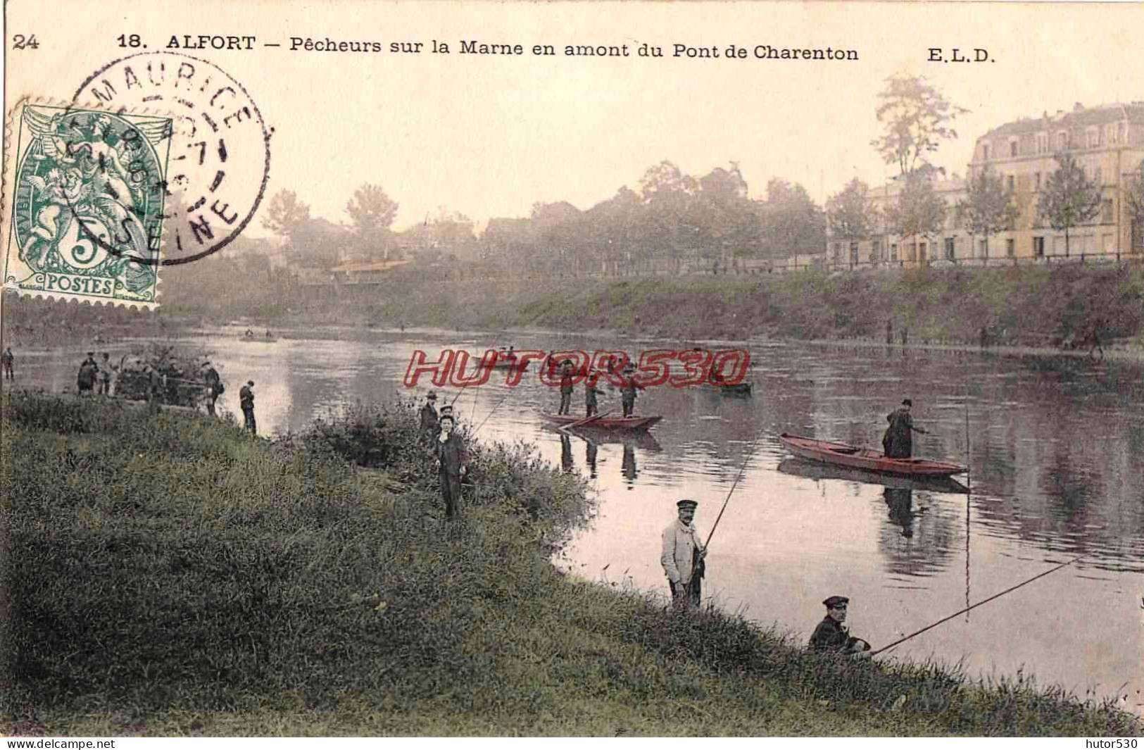 CPA ALFORT - PECHEURS SUR LA MARNE - Alfortville