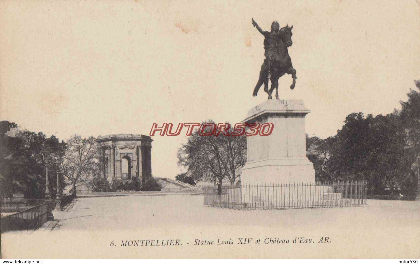 CPA MONTPELLIER - STATUE LOUIS XIV - Montpellier