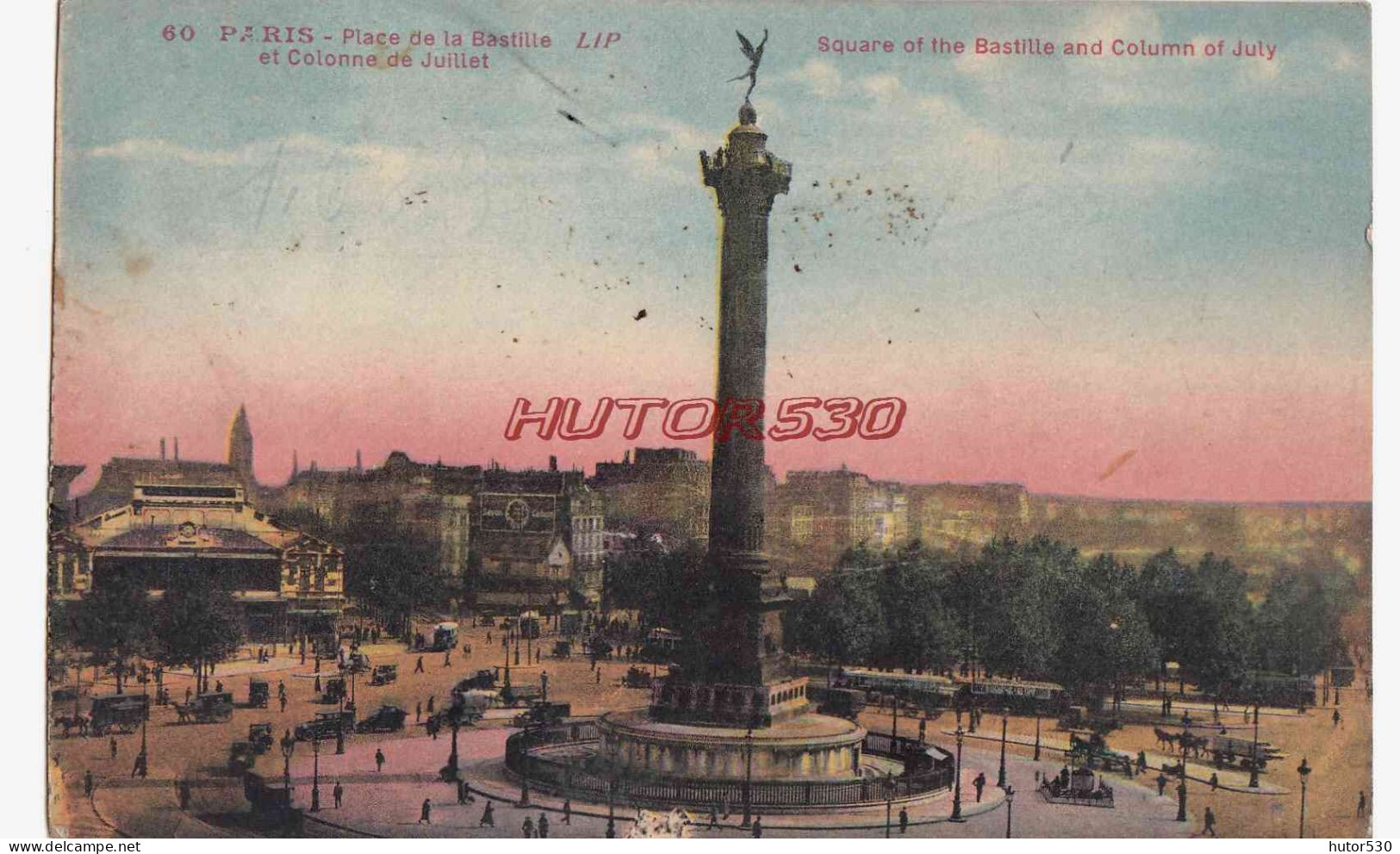 CPA PARIS - PLACE DE LA BASTILLE - Squares
