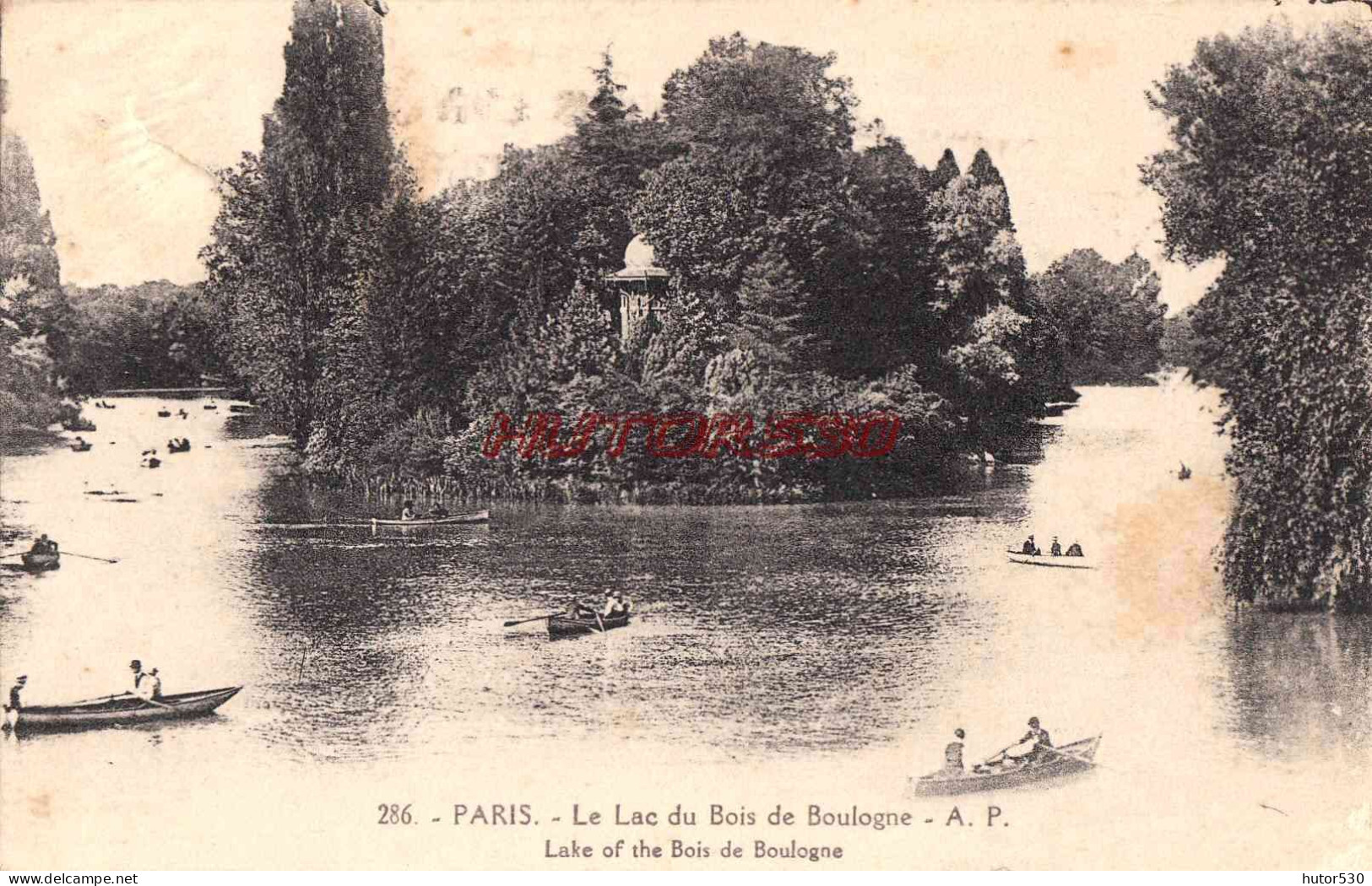 CPA PARIS - LE LAC ET BOIS DE BOULOGNE - Parques, Jardines