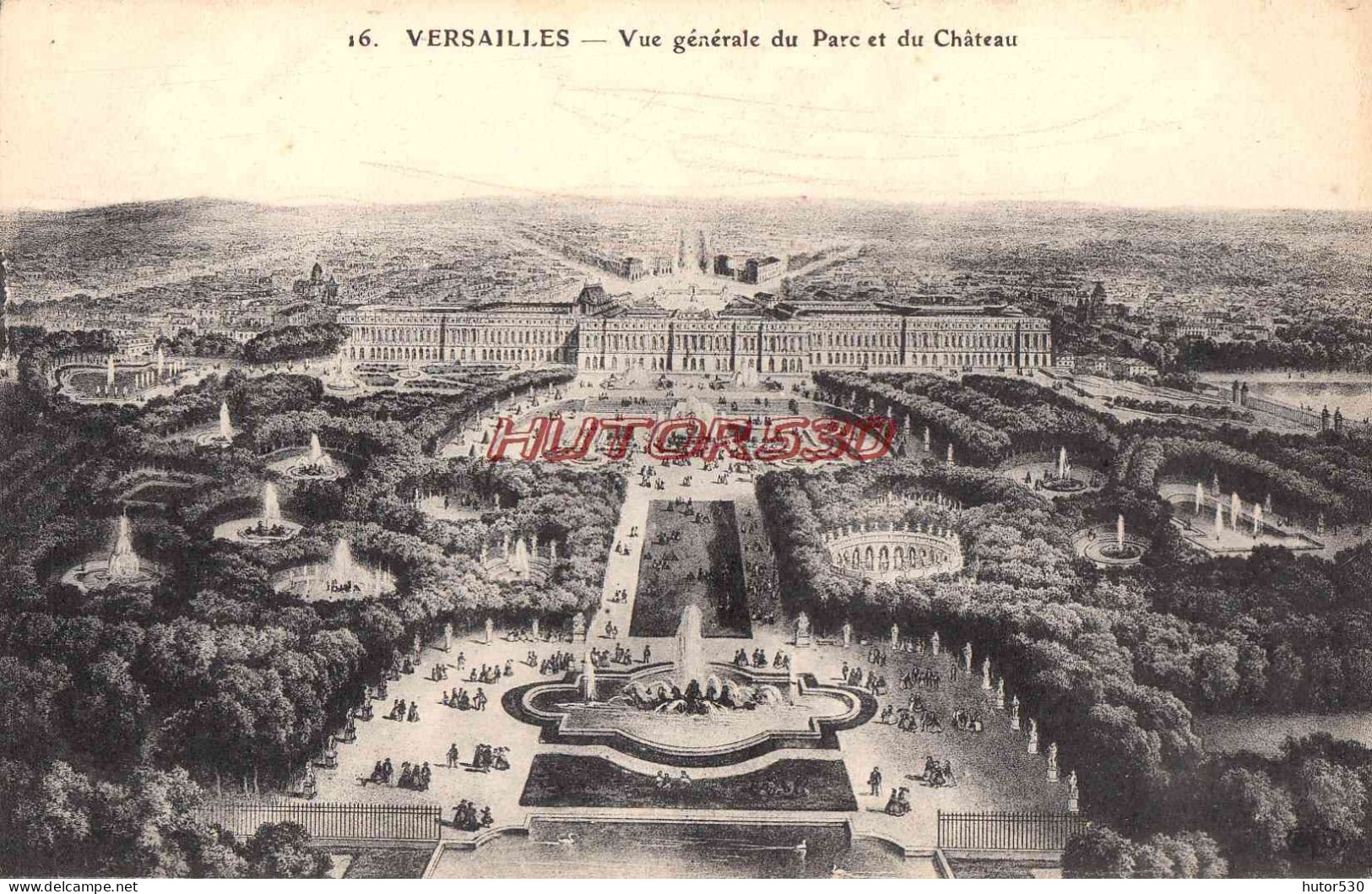 CPA VERSAILLES - GRAVURE VUE GENERALE - Versailles