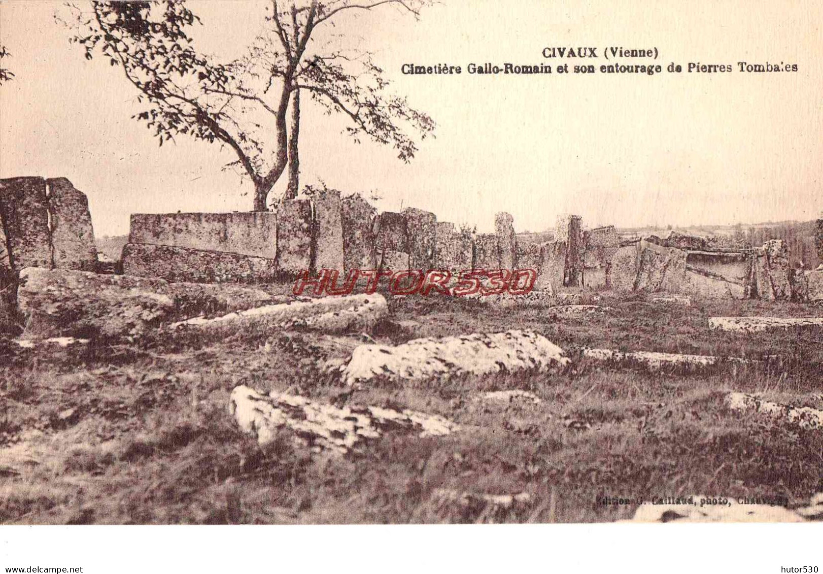 CPA CIVAUX - VIENNE - CIMETIERE GALLO ROMAIN - Otros & Sin Clasificación