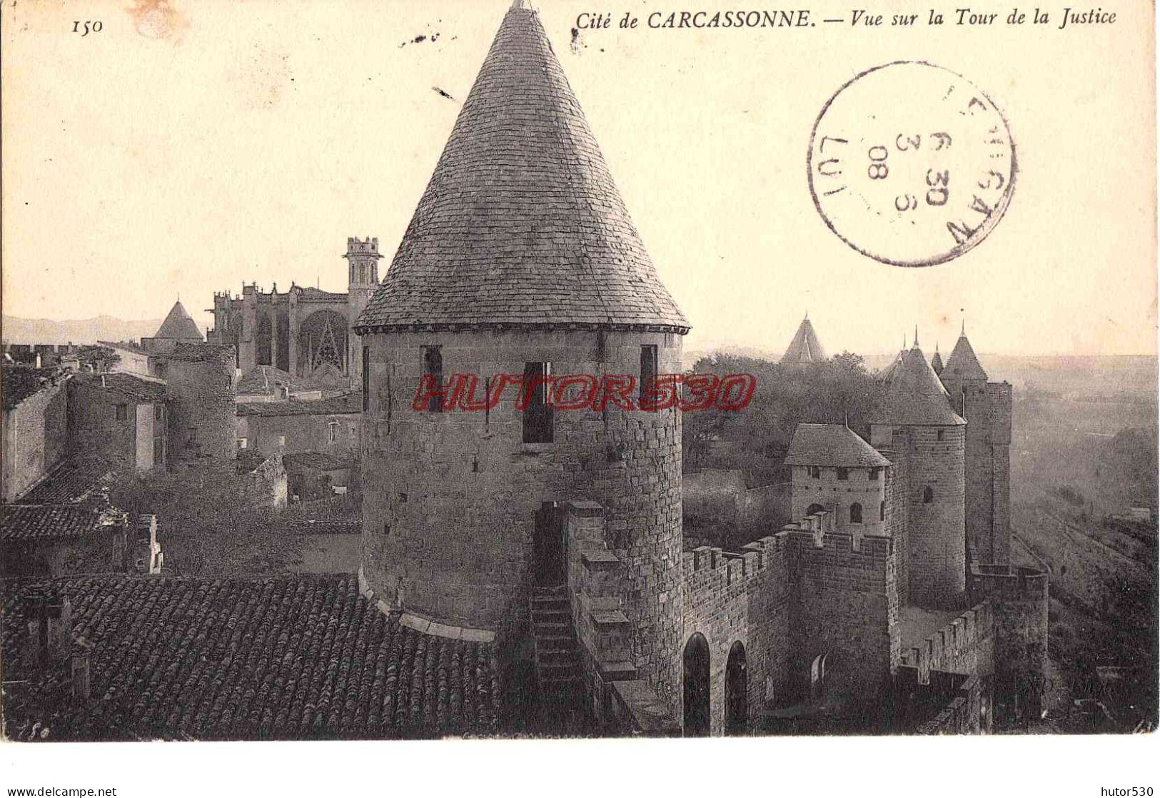 CPA CARCASSONNE - LA TOUR DE LA JUSTICE - Carcassonne