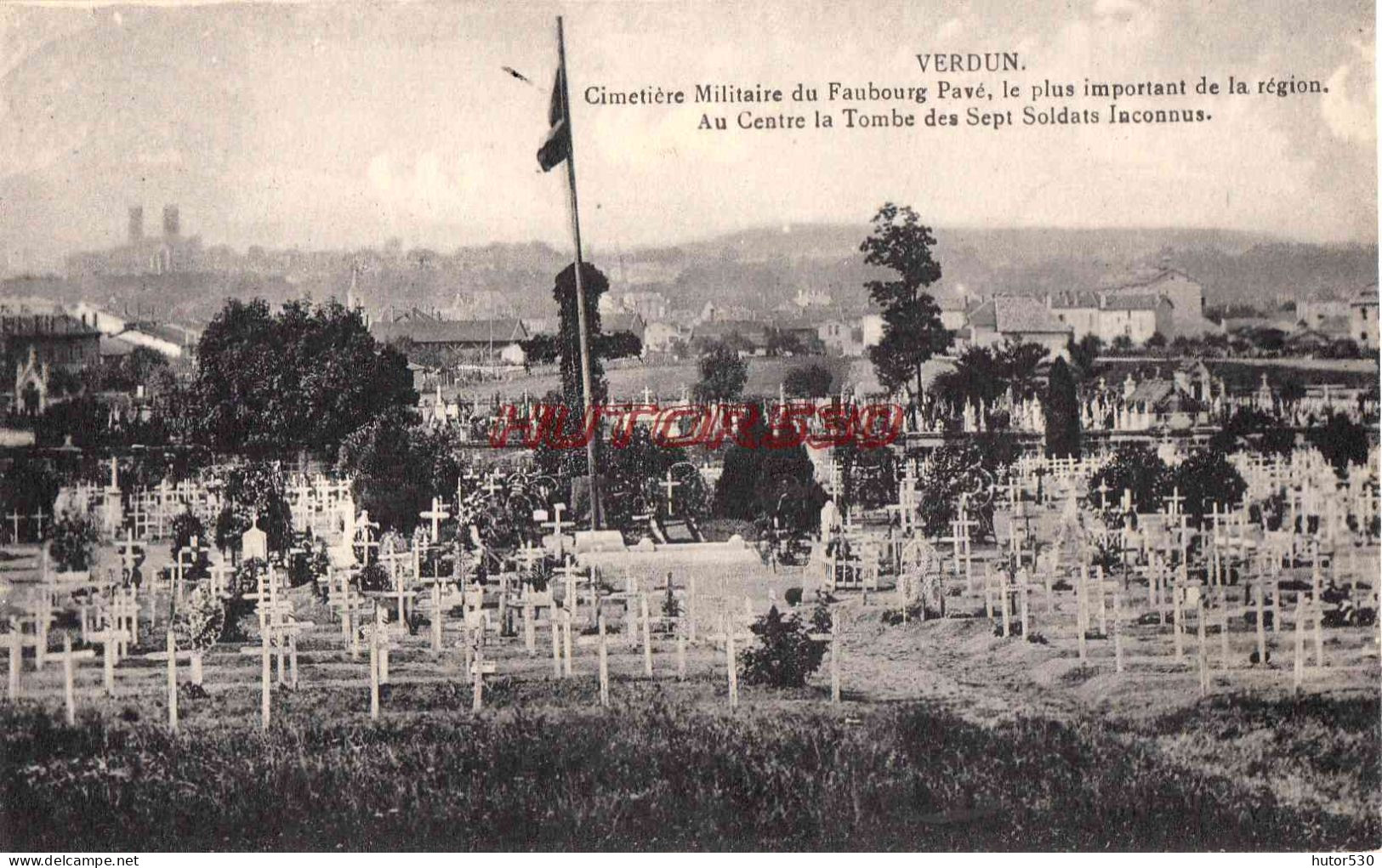 CPA VERDUN - CIMETIERE MILITAIRE DU FAUBOURG PAVE - Verdun