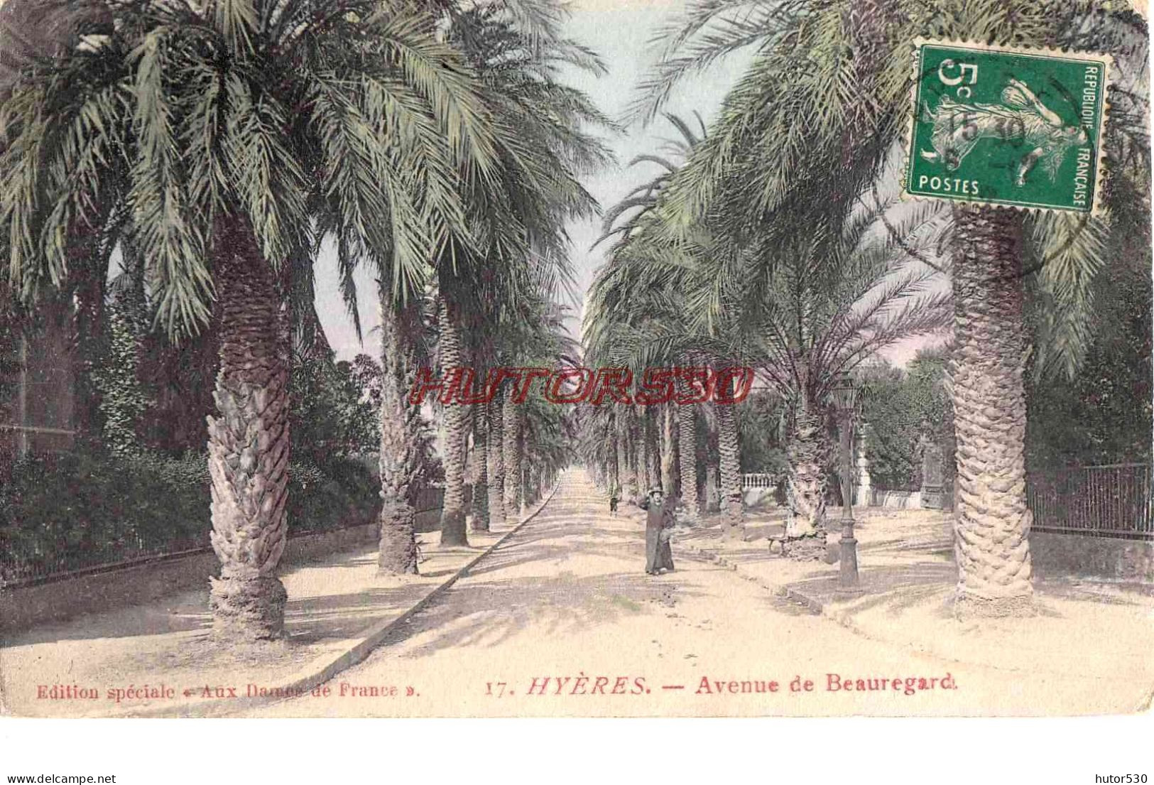 CPA HYERES - AVENUE DE BEAUREGARD - Hyeres